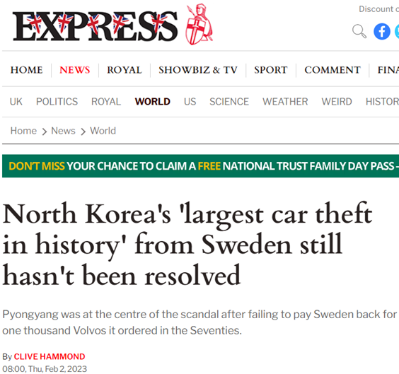 “Largest car theft in history”: Did North Korea steal Volvo cars from Sweden?
