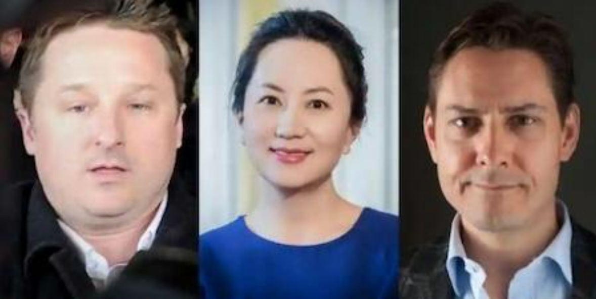 Pawns on a geopolitical chessboard and protagonists in a strange episode of Cold War 2.0: from left to right Michael Spavor, Meng Wanzhou, Michael Kovrig.