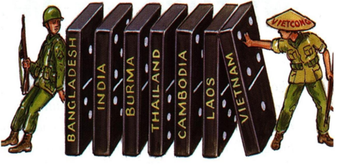 The Domino Theory used in the sixties to justify the war in Vietnam and debunked by history makes a comeback to turn the war in Ukraine into another unwinnable forever war